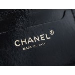 𝗖𝗛𝗔𝗘𝗡𝗟✦ 𝟮𝟮𝗔 Handmade Workshop New Shiny Cowhide Backpack Black➿