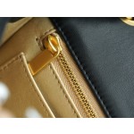 𝗖𝗛𝗔𝗘𝗡𝗟✦ 23C metal ball 𝑴𝒊𝒏𝒊 genuine leather black 🖤