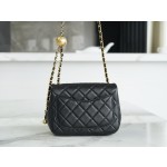 𝗖𝗛𝗔𝗘𝗡𝗟✦ 23C metal ball square fat man genuine leather black 🖤