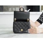 𝗖𝗛𝗔𝗘𝗡𝗟✦ 23C metal ball square fat man genuine leather black 🖤