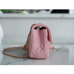 𝗖𝗛𝗔𝗘𝗡𝗟✦ metal ball 𝑴𝒊𝒏𝒊 genuine leather pink