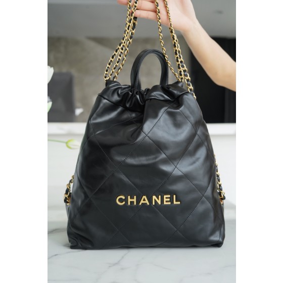 𝗖𝗛𝗔𝗘𝗡𝗟✦ 23P Spring Summer New Backpack Small Black➿