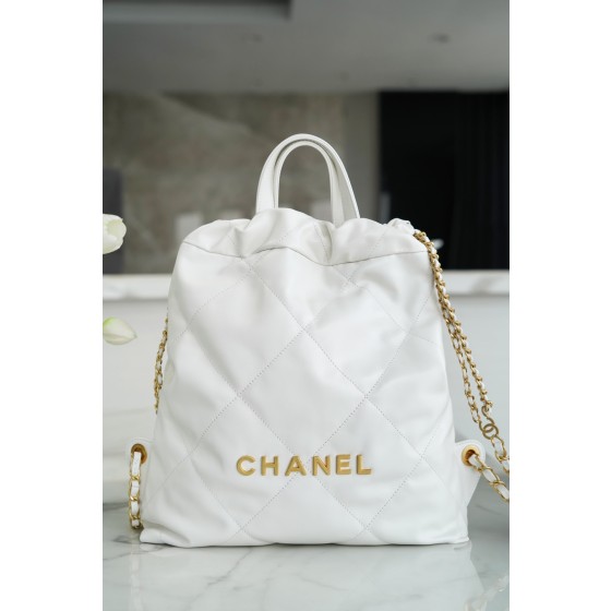 𝗖𝗛𝗔𝗘𝗡𝗟✦ 23P Spring Summer New Backpack Small Platinum➿