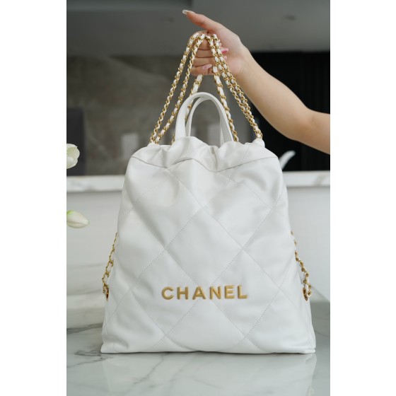 𝗖𝗛𝗔𝗘𝗡𝗟✦ 23P Spring Summer New Backpack Small Platinum➿