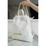 𝗖𝗛𝗔𝗘𝗡𝗟✦ 23P Spring Summer New Backpack Small Platinum➿