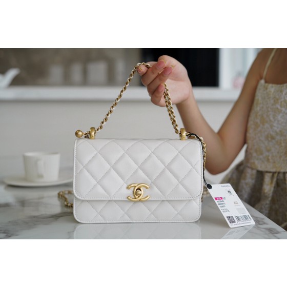 𝗖𝗛𝗔𝗘𝗡𝗟✦ 2021 Advanced Handcraft Workshop Double Golden Ball 𝗖𝗳 𝗠𝗶𝗻𝗶 𝟏𝟗𝐜𝐦White💭