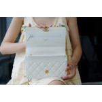 𝗖𝗛𝗔𝗘𝗡𝗟✦ Advanced Handcraft Workshop Double Gold Beads 𝒘𝒐𝒄 White👰