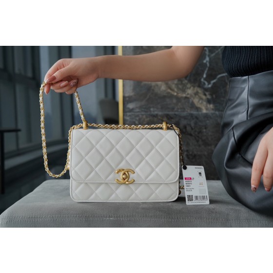 𝗖𝗛𝗔𝗘𝗡𝗟✦2021 Advanced Handcraft Workshop Double Golden Ball 𝗖𝗳 𝗠𝗶𝗻𝗶 𝟐𝟐𝐜𝐦 White👰