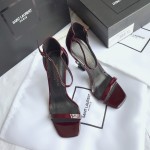 Saint Laurent 2020 newest Opyum sandals high heel sandals original open mold leather outsole