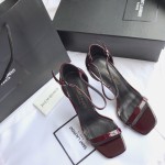 Saint Laurent 2020 newest Opyum sandals high heel sandals original open mold leather outsole