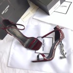 Saint Laurent 2020 newest Opyum sandals high heel sandals original open mold leather outsole