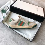 Gucci A very cool little dirty shoe with a vintage nostalgic look Custom fabric Cowhide Towel material