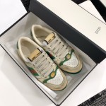 Gucci A very cool little dirty shoe with a vintage nostalgic look Custom fabric Cowhide Towel material