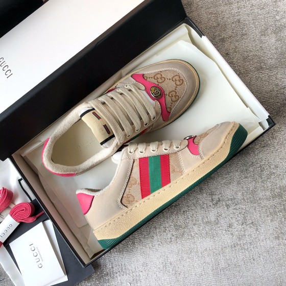 Gucci A very cool little dirty shoe with a vintage nostalgic look Custom fabric Cowhide Towel material