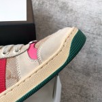 Gucci A very cool little dirty shoe with a vintage nostalgic look Custom fabric Cowhide Towel material