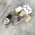 Gucci A very cool little dirty shoe with a vintage nostalgic look Custom fabric Cowhide Towel material