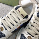 Gucci A very cool little dirty shoe with a vintage nostalgic look Custom fabric Cowhide Towel material