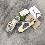 Gucci A very cool little dirty shoe with a vintage nostalgic look Custom fabric Cowhide Towel material