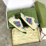Gucci A very cool little dirty shoe with a vintage nostalgic look Custom fabric Cowhide Towel material