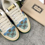 Gucci A very cool little dirty shoe with a vintage nostalgic look Custom fabric Cowhide Towel material