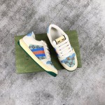 Gucci A very cool little dirty shoe with a vintage nostalgic look Custom fabric Cowhide Towel material