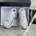 CHANEL A very good-looking sneaker TPU outsole Custom fabric metallic texture