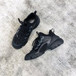 DIOR Imported Stretch Lycra TPU Outsole Kaleidoscope Print Sneakers Black