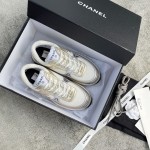 CHANEL A very good-looking sneaker TPU outsole Custom fabric metallic texture