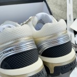 CHANEL A very good-looking sneaker TPU outsole Custom fabric metallic texture