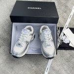 CHANEL A very good-looking sneaker TPU outsole Custom fabric metallic texture
