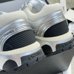 CHANEL A very good-looking sneaker TPU outsole Custom fabric metallic texture