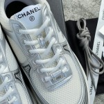 CHANEL A very good-looking sneaker TPU outsole Custom fabric metallic texture