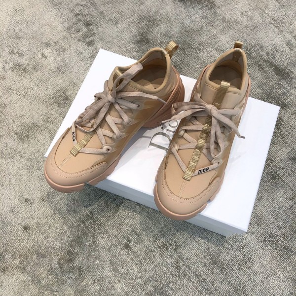 DIOR Imported Stretch Lycra TPU Outsole Kaleidoscope Print Sneakers Apricot