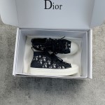 DIOR high top monogrammed shoes blue