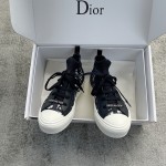 DIOR high top monogrammed shoes blue