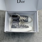 DIOR high top monogrammed shoes grey