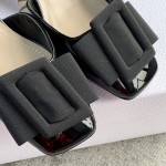 DIOR ballet heels with black fabric buckle 3.5cm