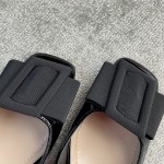 DIOR ballet heels with black fabric buckle 3.5cm
