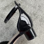 DIOR ballet heels with black diamond buckle 3.5cm