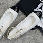 CHANEL 22 years of the latest models of a unique temperament of a ballet shoe zinc alloy half-ring iron ring design