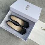 DIOR Ballet Heels Black Cloth Buckle 3.5cm