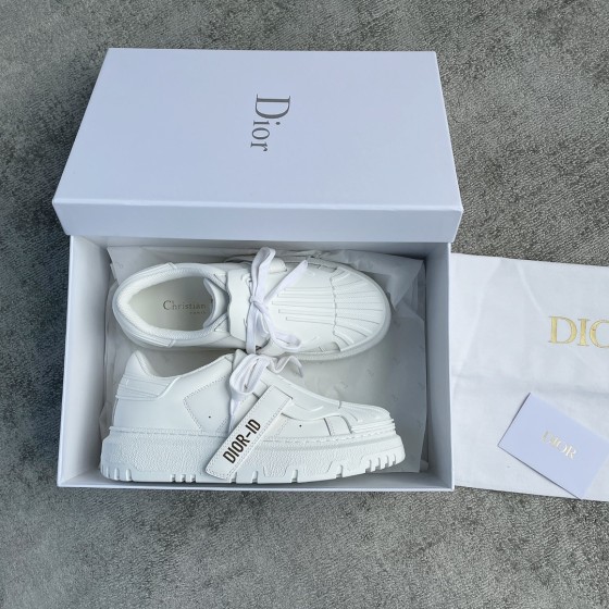 DIOR Shell Toe Pumps Pure White Embroidered 3 Colours Cowhide Upper TPU Outsole