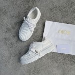 DIOR Shell Toe Pumps Pure White Embroidered 3 Colours Cowhide Upper TPU Outsole