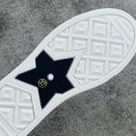 DIOR Canvas semi-flip-flop Water-dyed sheepskin lining TPU outsole D blue embroidery