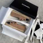 CHANEL fisherman shoes custom mixed sheepskin imported leather embryo leather upper soft inner cushion sheepskin