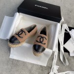 CHANEL fisherman shoes custom mixed sheepskin imported leather embryo leather upper soft inner cushion sheepskin