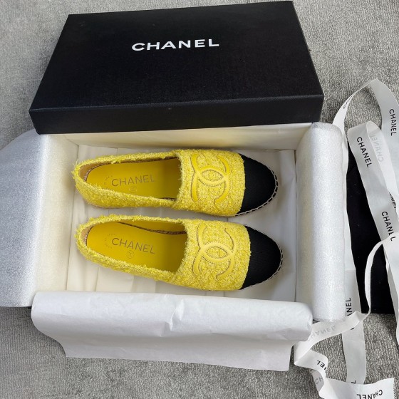 CHANEL fisherman shoes custom mixed sheepskin imported leather embryo leather upper soft inner cushion sheepskin