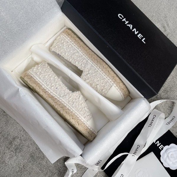 CHANEL fisherman shoes custom mixed sheepskin imported leather embryo leather upper soft inner cushion sheepskin