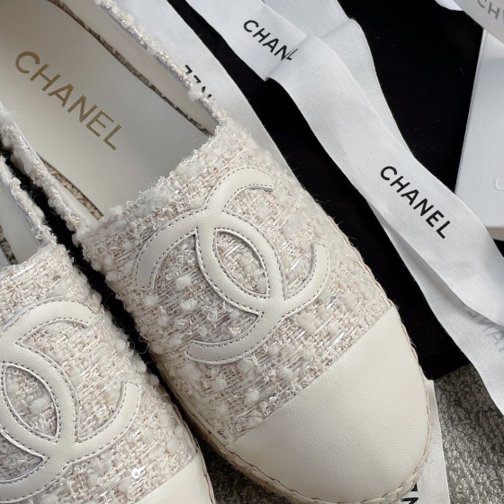 CHANEL fisherman shoes custom mixed sheepskin imported leather embryo leather upper soft inner cushion sheepskin