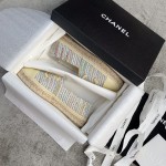 CHANEL fisherman shoes custom mixed sheepskin imported leather embryo leather upper soft inner cushion sheepskin